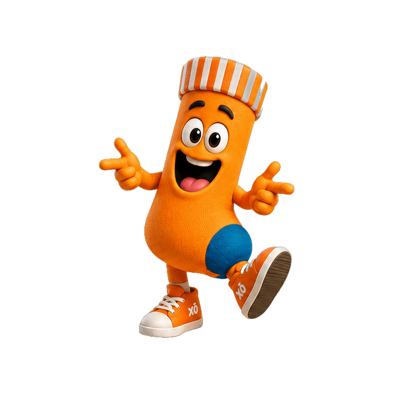 Pingo — a meia divertida, mascote oficial Xô Varal