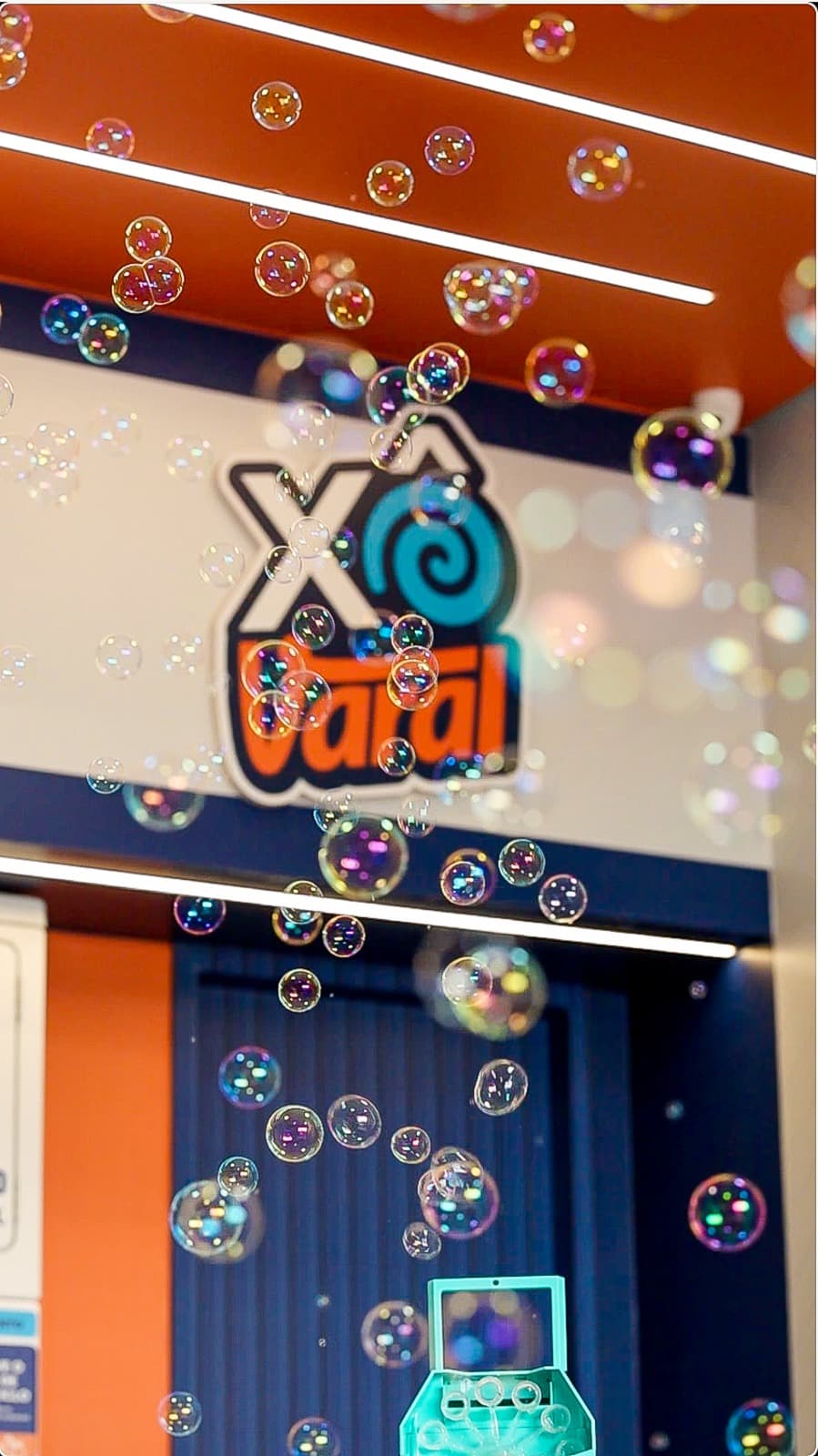 Logo Xô Varal com bolhas de sabão